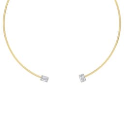 14K Yellow Gold Lab Grown Diamond NECKLACE 4.00 ctw SJN08580EM-4.00CT-16IN
