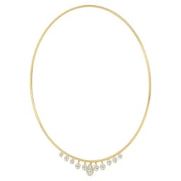 14K Yellow Gold Lab Grown Diamond NECKLACE 5.07 ctw SJN08584PE-1.00CT-16IN