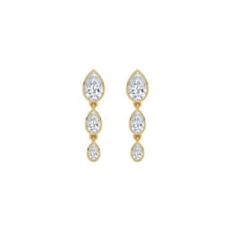 14K Yellow Gold Lab Grown Diamond EARRINGS 1.76 ctw SJNSE13681-1.70CT