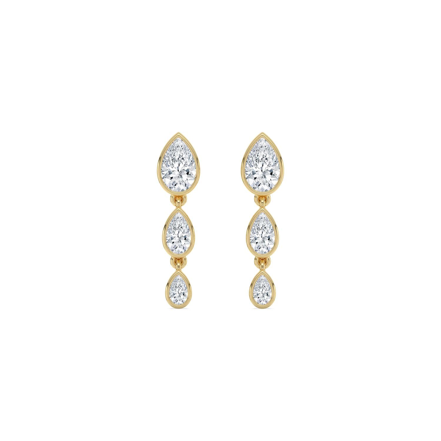 14K Yellow Gold Lab Grown Diamond EARRINGS 1.76 ctw SJNSE13681-1.70CT