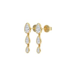 14K Yellow Gold Lab Grown Diamond EARRINGS 1.76 ctw SJNSE13681-1.70CT
