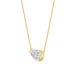 14K Yellow Gold Lab Grown Diamond PENDANT 1.06 ctw SJP31603PE-1.00CT