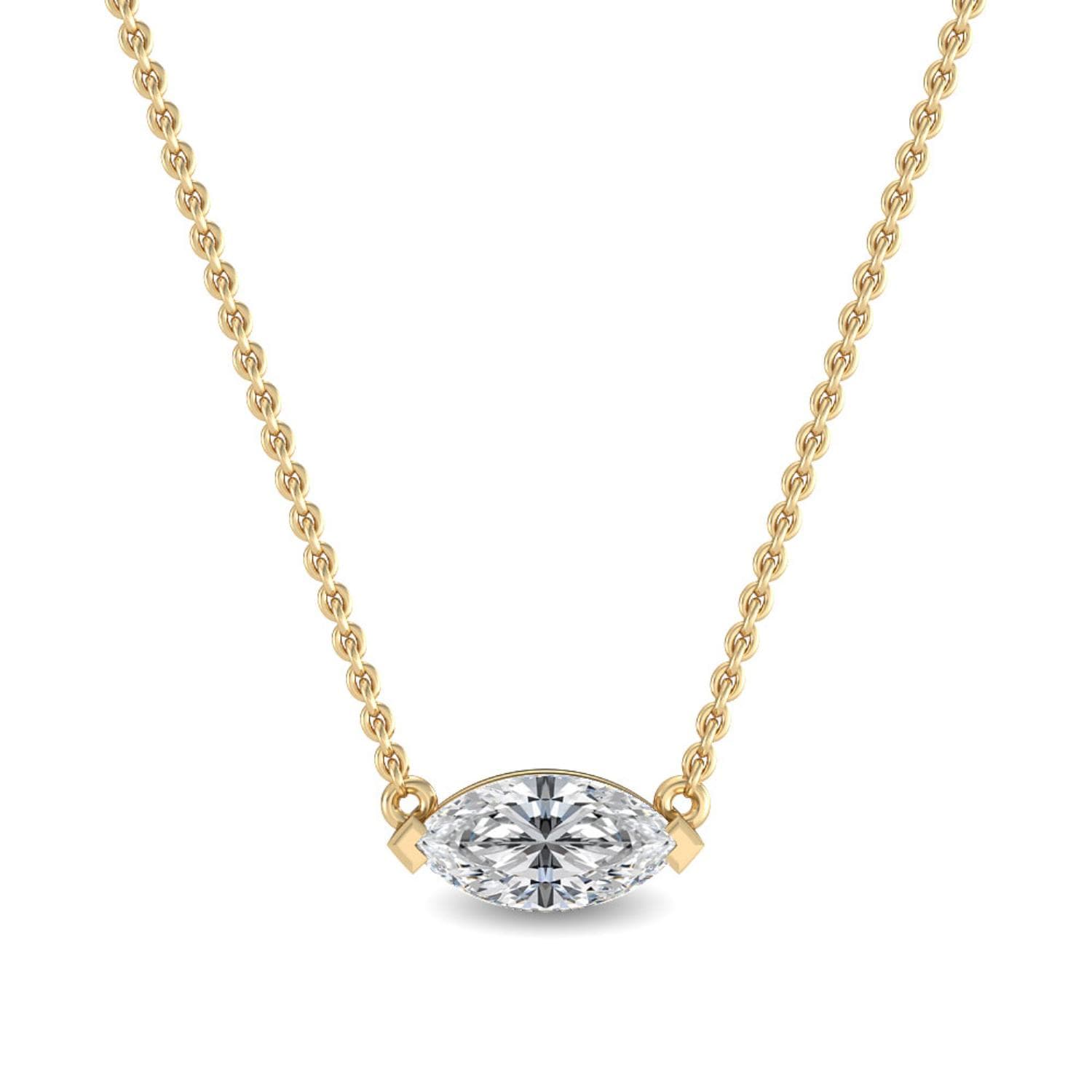 14K Yellow Gold Lab Grown Diamond PENDANT 0.63 ctw SJP31680MQ-0.63CT