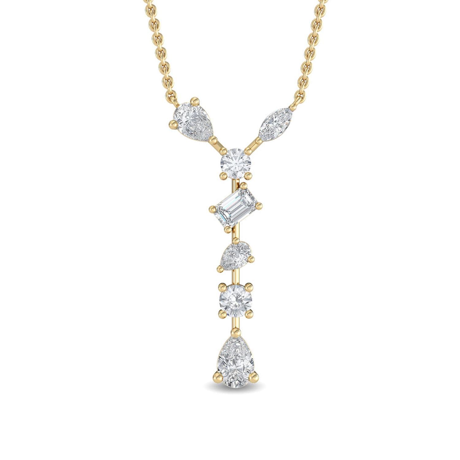 14K Yellow Gold Lab Grown Diamond PENDANT 0.62 ctw SJP31702MS-0.63CT