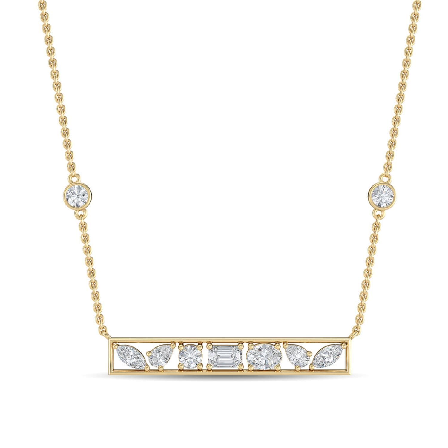 14K Yellow Gold Lab Grown Diamond PENDANT 0.59 ctw SJP31705MS-0.63CT
