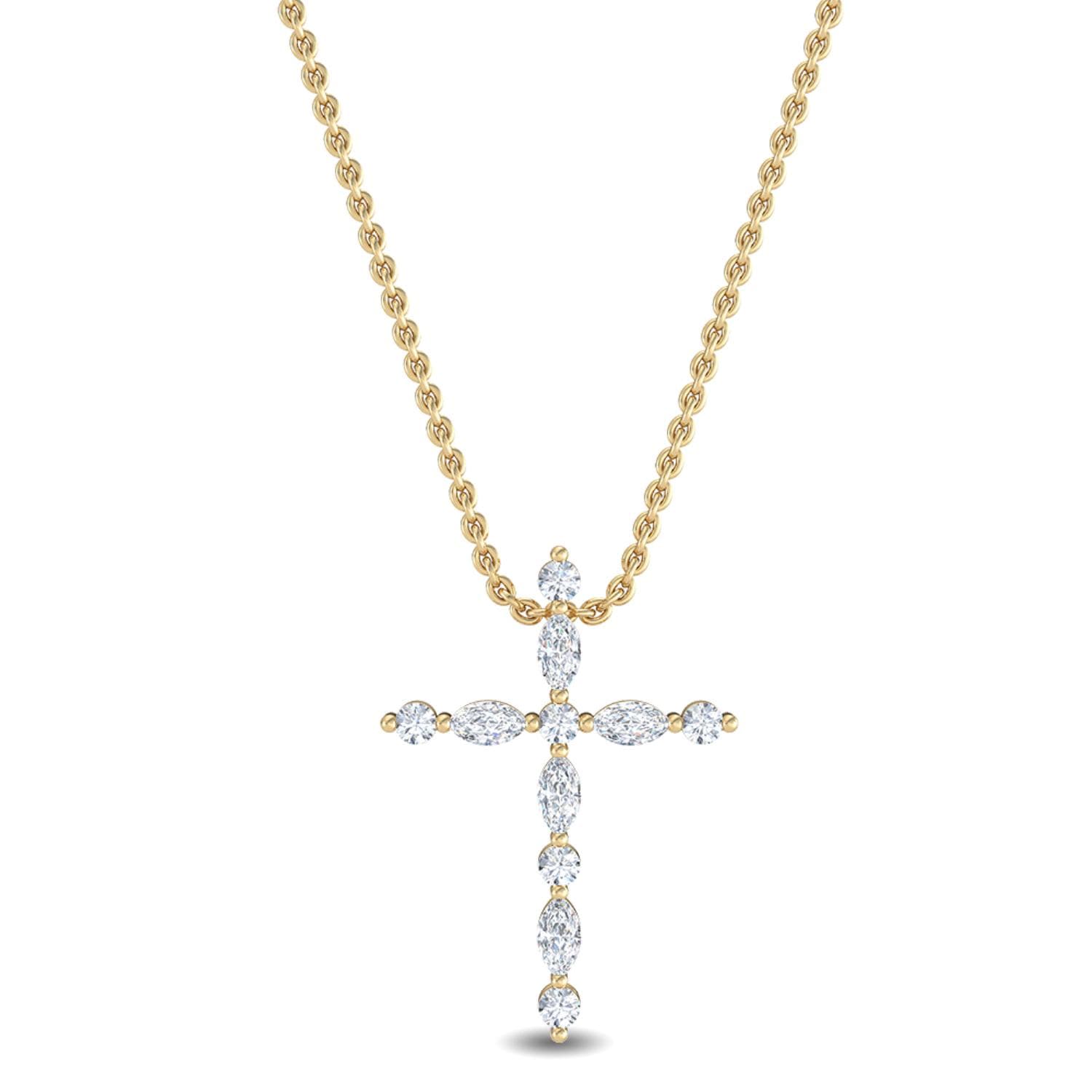 14K Yellow Gold Lab Grown Diamond PENDANT 0.55 ctw SJP31838-0.50CT