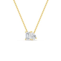 14K Yellow Gold Lab Grown Diamond PENDANT 0.91 ctw SJP31909EMPE-0.88CT