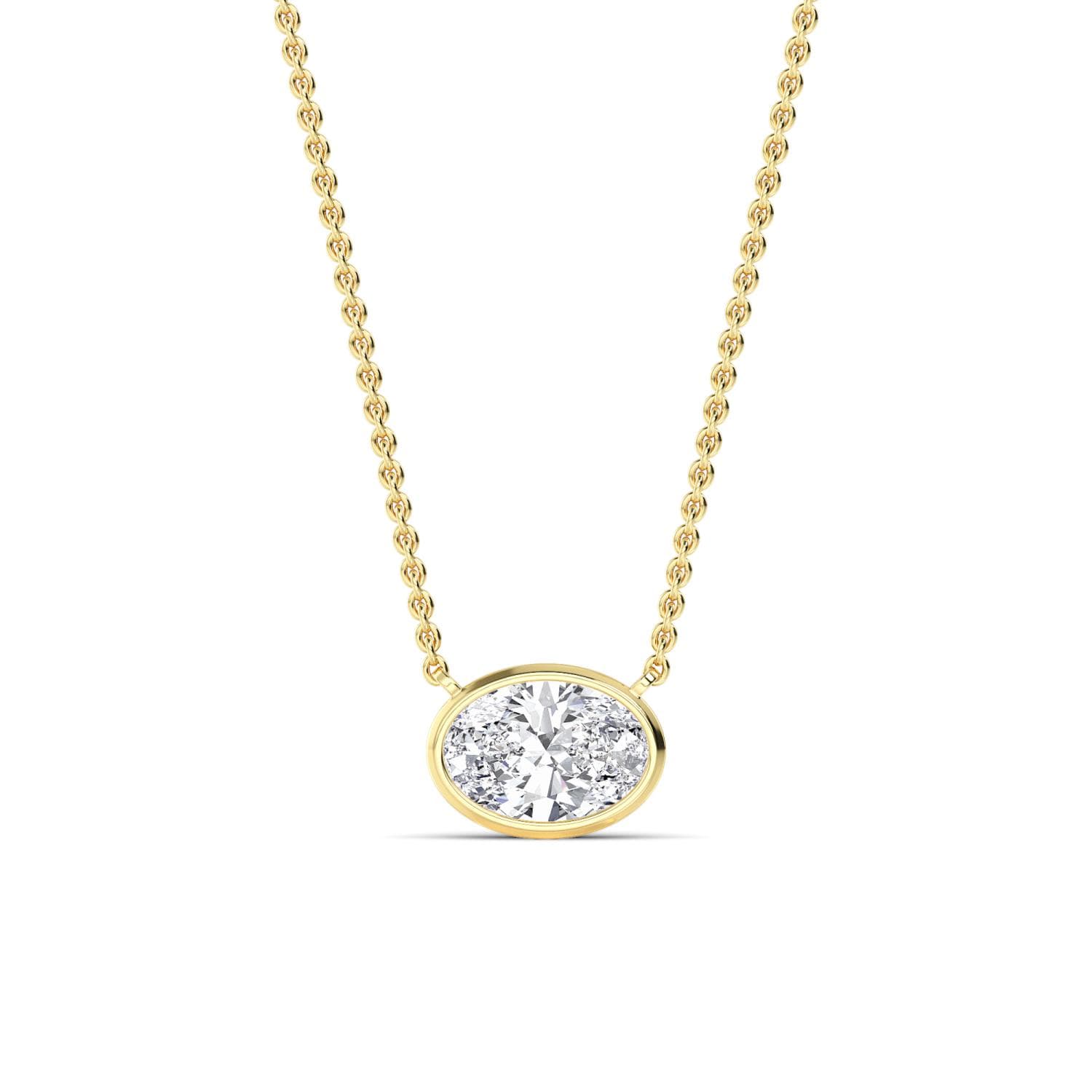 14K Yellow Gold Lab Grown Diamond PENDANT 2.00 ctw SJP32422OV-2.00CT