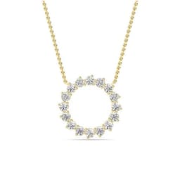 14K Yellow Gold Lab Grown Diamond PENDANT 1.04 ctw SJP32457-1.10CT