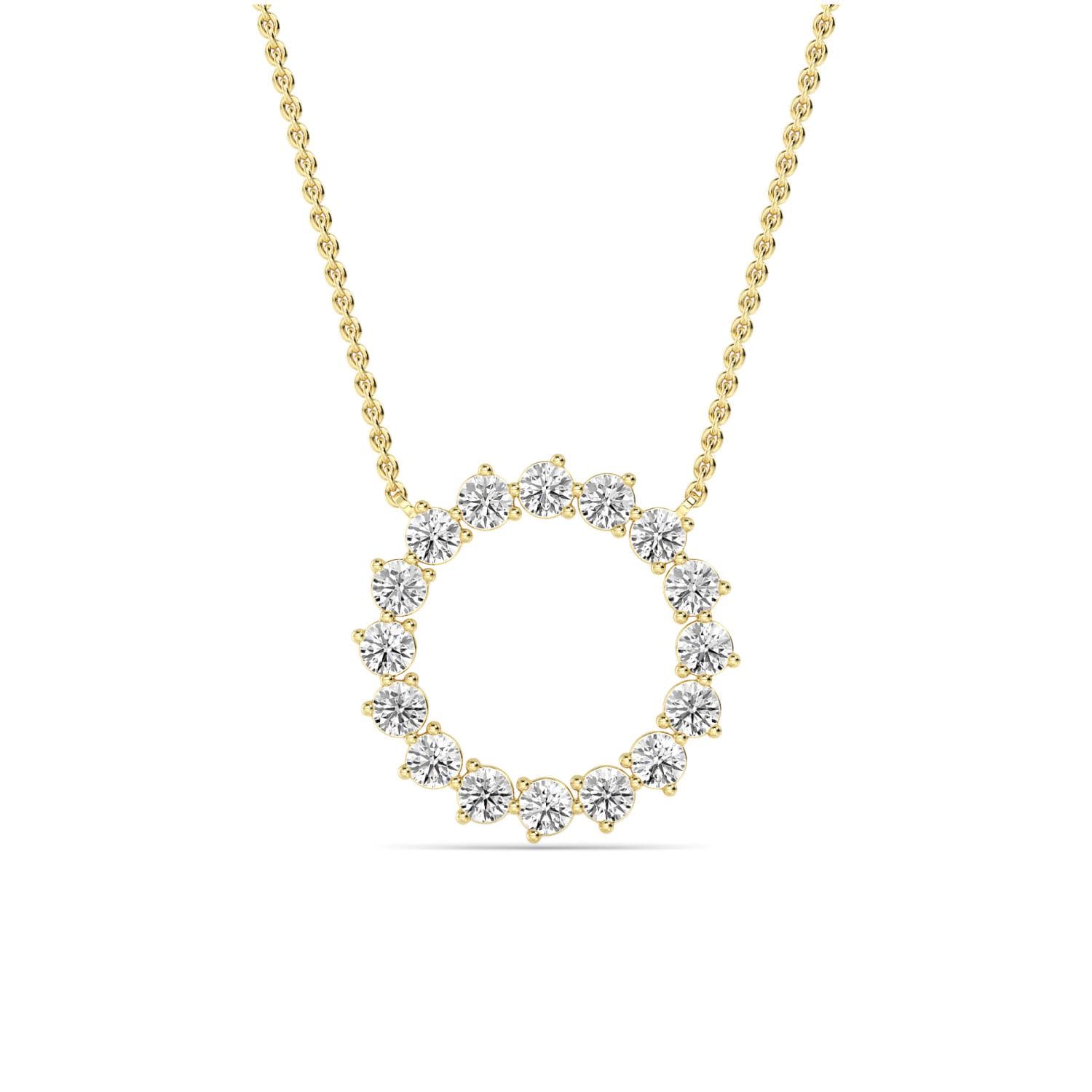 14K Yellow Gold Lab Grown Diamond PENDANT 1.04 ctw SJP32457-1.10CT
