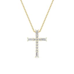 14K Yellow Gold Lab Grown Diamond PENDANT 0.72 ctw SJP32485-0.75CT