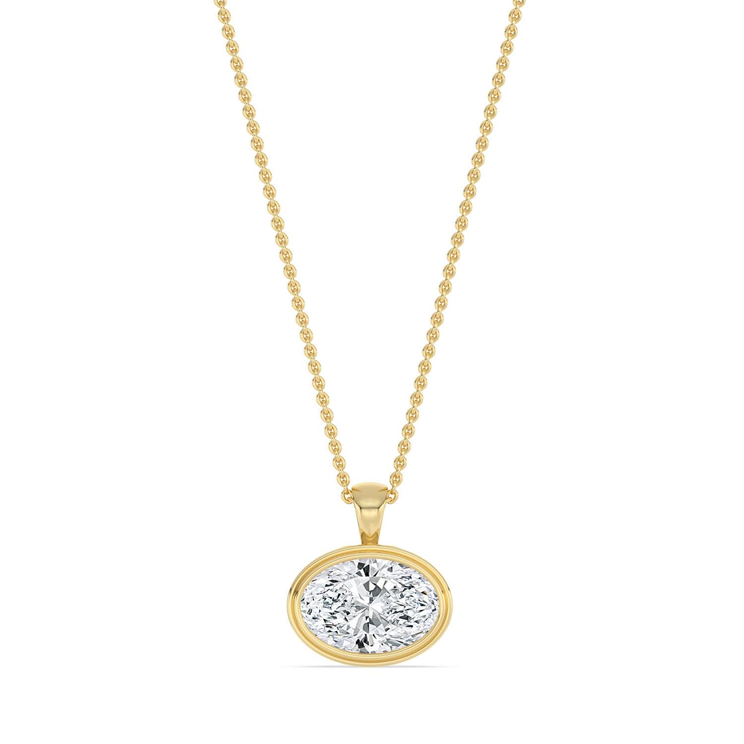 14K Yellow Gold Lab Grown Diamond PENDANT 2.00 ctw SJP32687OV-2.00CT