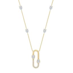 14K Yellow Gold Lab Grown Diamond PENDANT 3.68 ctw SJP32768-3.63CT-18IN