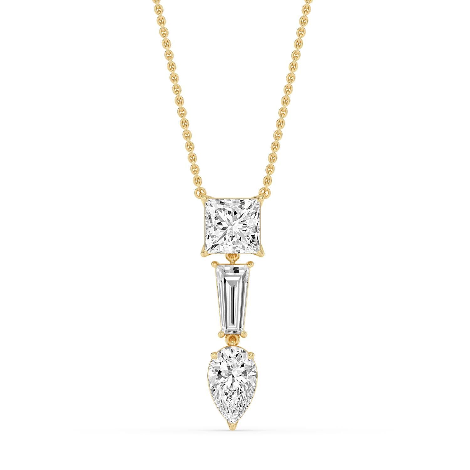 14K Yellow Gold Lab Grown Diamond PENDANT 3.15 ctw SJP32815-3.00CT