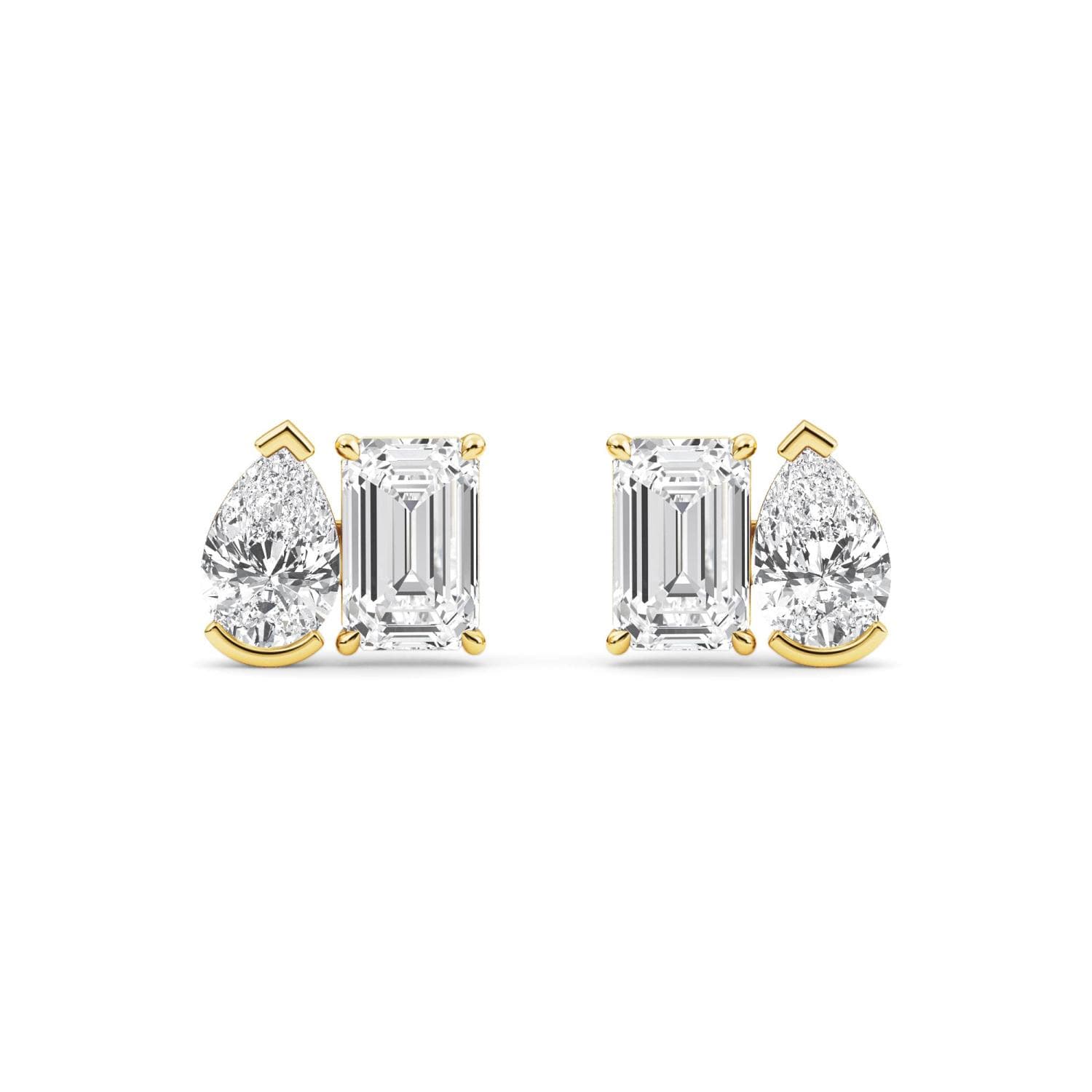 14K Yellow Gold Lab Grown Diamond EARRINGS 2.93 ctw SJPSE210105EMPE-3.00CT