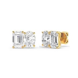 14K Yellow Gold Lab Grown Diamond EARRINGS 3.17 ctw SJPSE210106EMOV-3.30CT