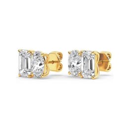 14K Yellow Gold Lab Grown Diamond EARRINGS 3.17 ctw SJPSE210106EMOV-3.30CT