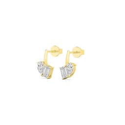 14K Yellow Gold Lab Grown Diamond EARRINGS 1.55 ctw SJPSE210124-1.50CT