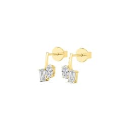 14K Yellow Gold Lab Grown Diamond Earrings 1.46 ctw SJPSE210129-1.50CT