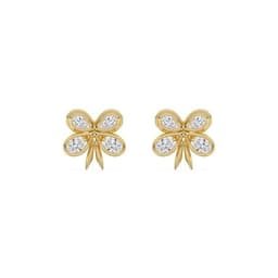 14K Yellow Gold Lab Grown Diamond EARRINGS 1.02 ctw SJPSE210147-1.00CT