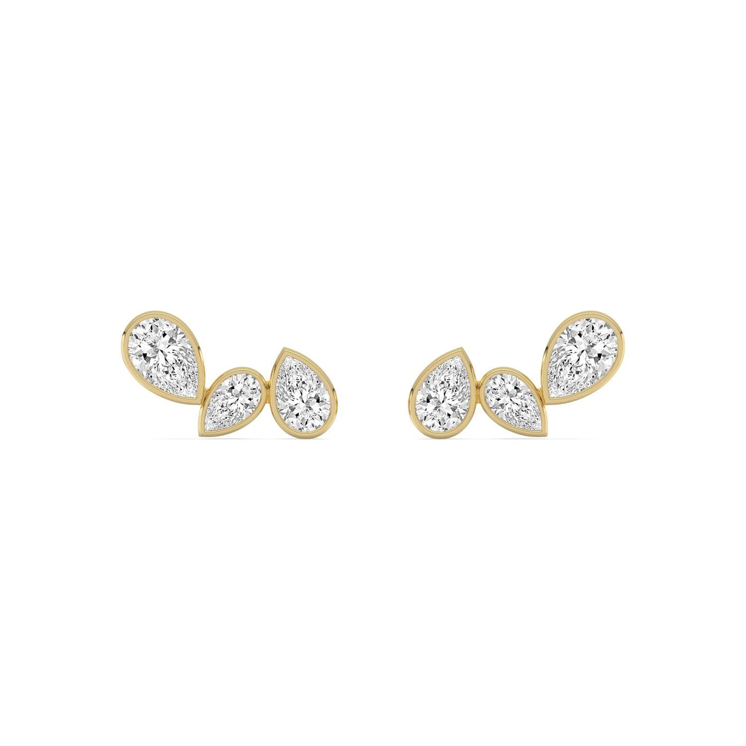 14K Yellow Gold Lab Grown Diamond EARRINGS 2.29 ctw SJPSE210193PE-2.25CT