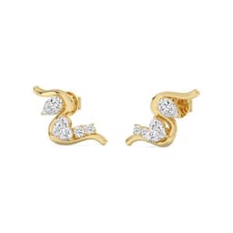 14K Yellow Gold Lab Grown Diamond earrings 2.10 ctw SJPSE210212HTPE-2.00CT