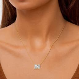 14K Yellow Gold Lab Grown Diamond PENDENT SET 3.35 ctw SJPSP210106EMOV-3.00CT