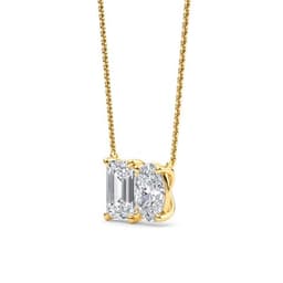 14K Yellow Gold Lab Grown Diamond PENDENT SET 3.35 ctw SJPSP210106EMOV-3.00CT