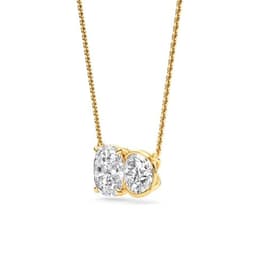 14K Yellow Gold Lab Grown Diamond PENDENT SET 3.00 ctw SJPSP210113CURD-3.00CT