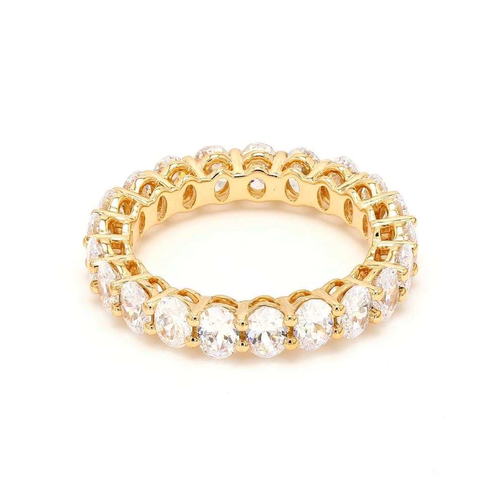 14K Yellow Gold 3 ct. tw. Oval Shape Lab Grown Diamond Eternity Band SJR53960OV-3.00CTB