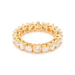 14K Yellow Gold 5.02 ct. tw. Heart Shape Lab Grown Diamond Eternity Band SJR54315