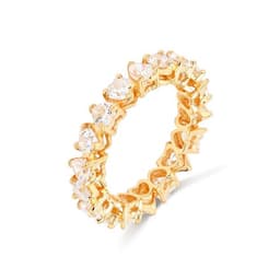 14K Yellow Gold 5.02 ct. tw. Heart Shape Lab Grown Diamond Eternity Band SJR54315