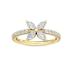 14K Yellow Gold 0.85 ct. tw. White Lab Grown Diamond Stackable Ring SJR56608