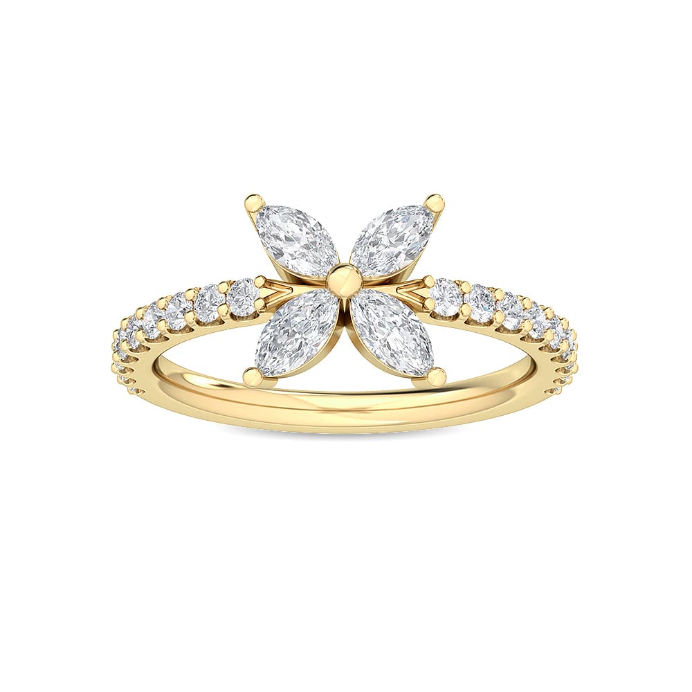 14K Yellow Gold 0.85 ct. tw. White Lab Grown Diamond Stackable Ring SJR56608