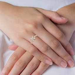 14K Yellow Gold 0.85 ct. tw. White Lab Grown Diamond Stackable Ring SJR56608
