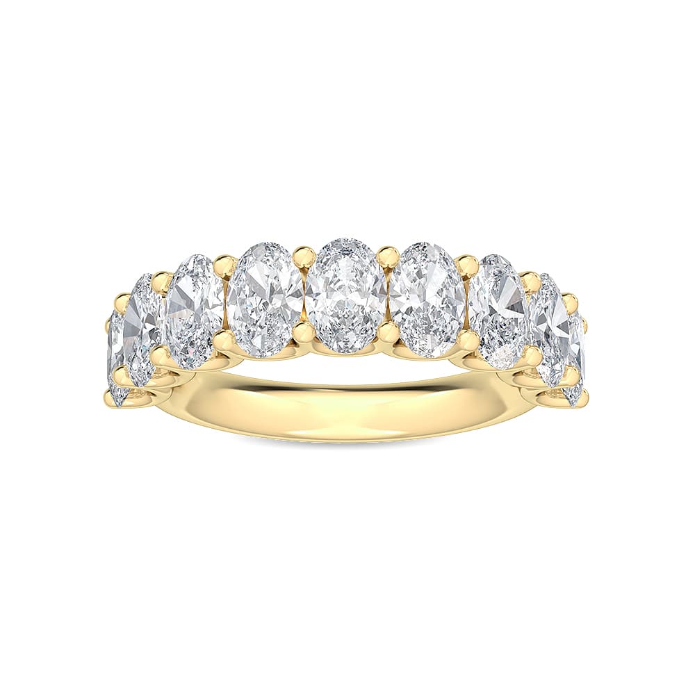 14K Yellow Gold Oval Cut 3.46 ct. tw. Lab Grown Diamond Stackable Ring SJR56609-3.50CT
