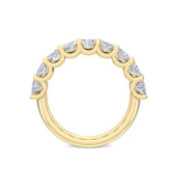 14K Yellow Gold Oval Cut 3.46 ct. tw. Lab Grown Diamond Stackable Ring SJR56609-3.50CT