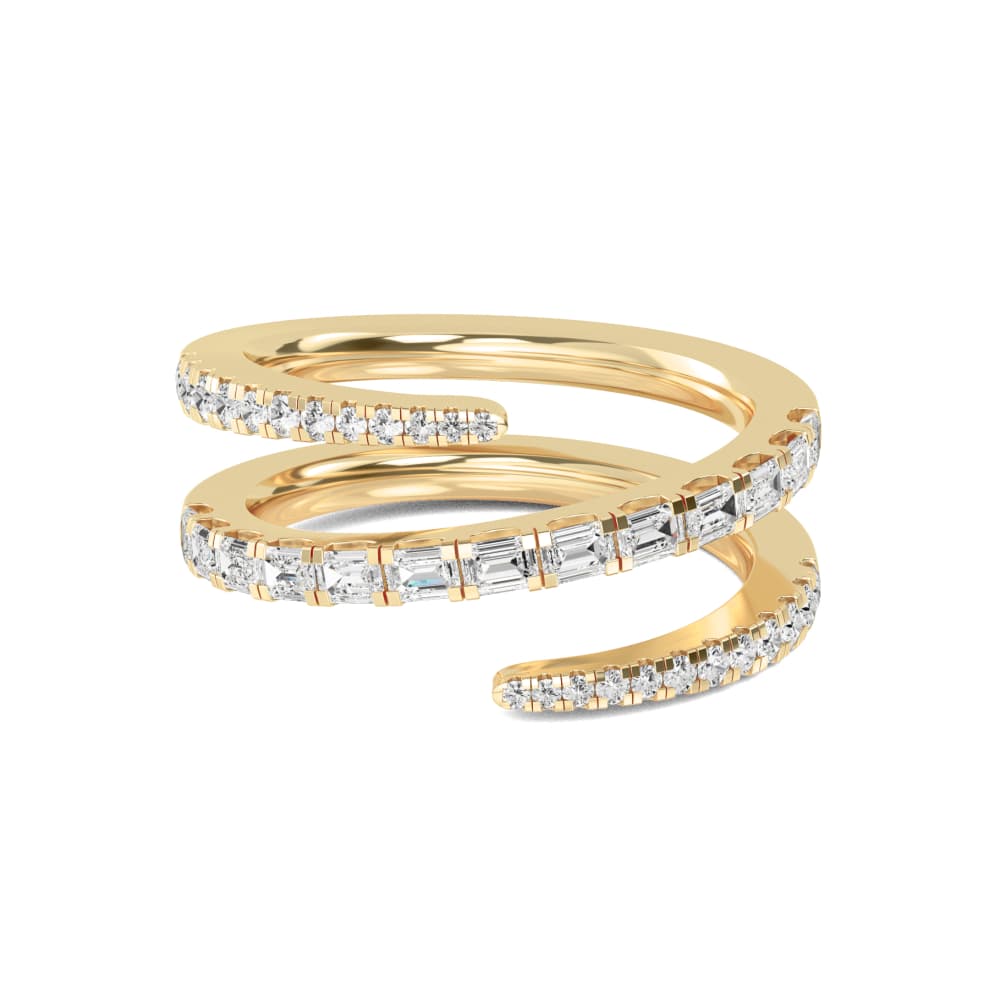 14K Yellow Gold Lab Grown Diamond Stackable Ring 0.90 ctw SJR57505-1.00CT
