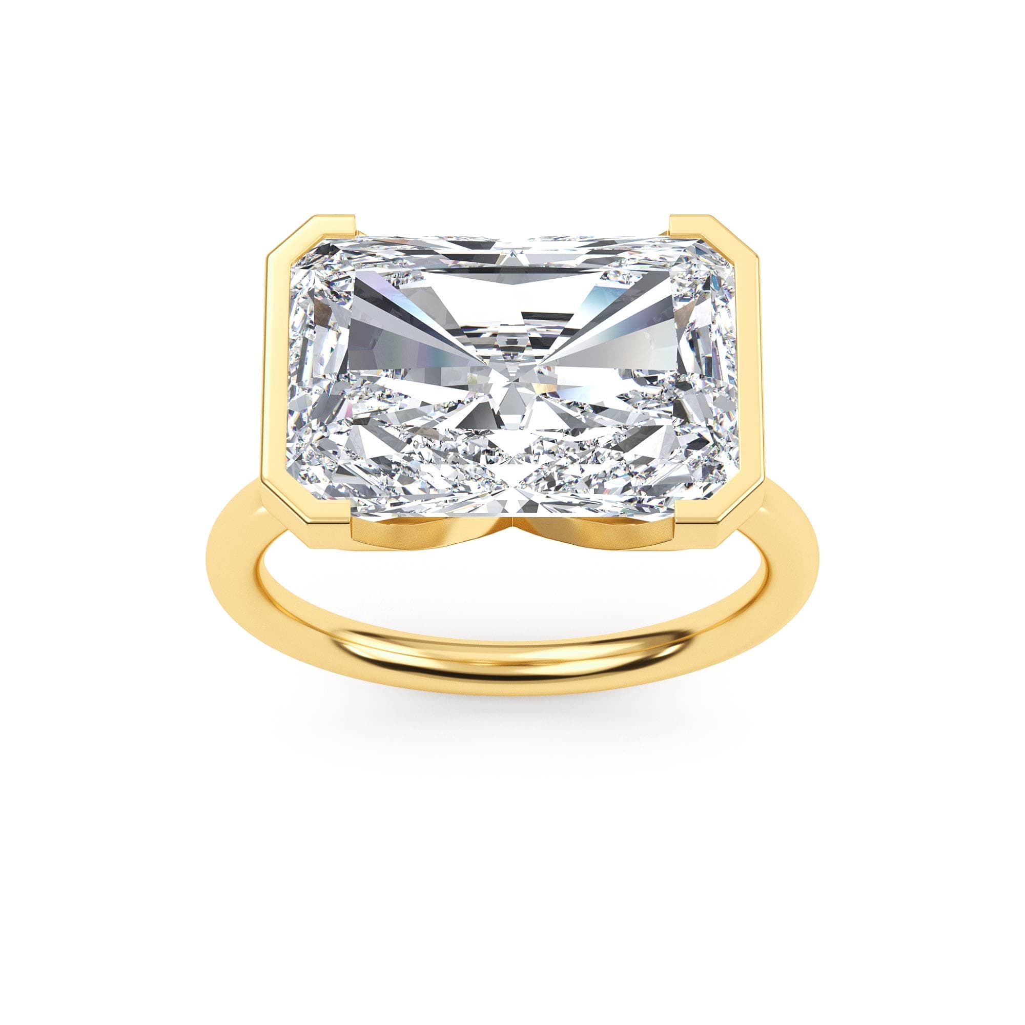 14K Yellow Gold Lab Grown Diamond Engagement Ring 5.51 ctw SJR59667RDT-5.50CT