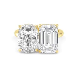 14K Yellow Gold Lab Grown Diamond Engagement Ring 4.15 ctw SJR59734CUEMHH-4.00CT