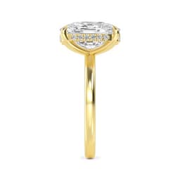 14K Yellow Gold Lab Grown Diamond Engagement Ring 4.15 ctw SJR59734CUEMHH-4.00CT