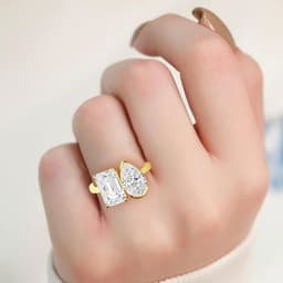 14K Yellow Gold Lab Grown Diamond Toi Et Moi Rings 5.25 ctw SJR60347EMPE-5.25CT