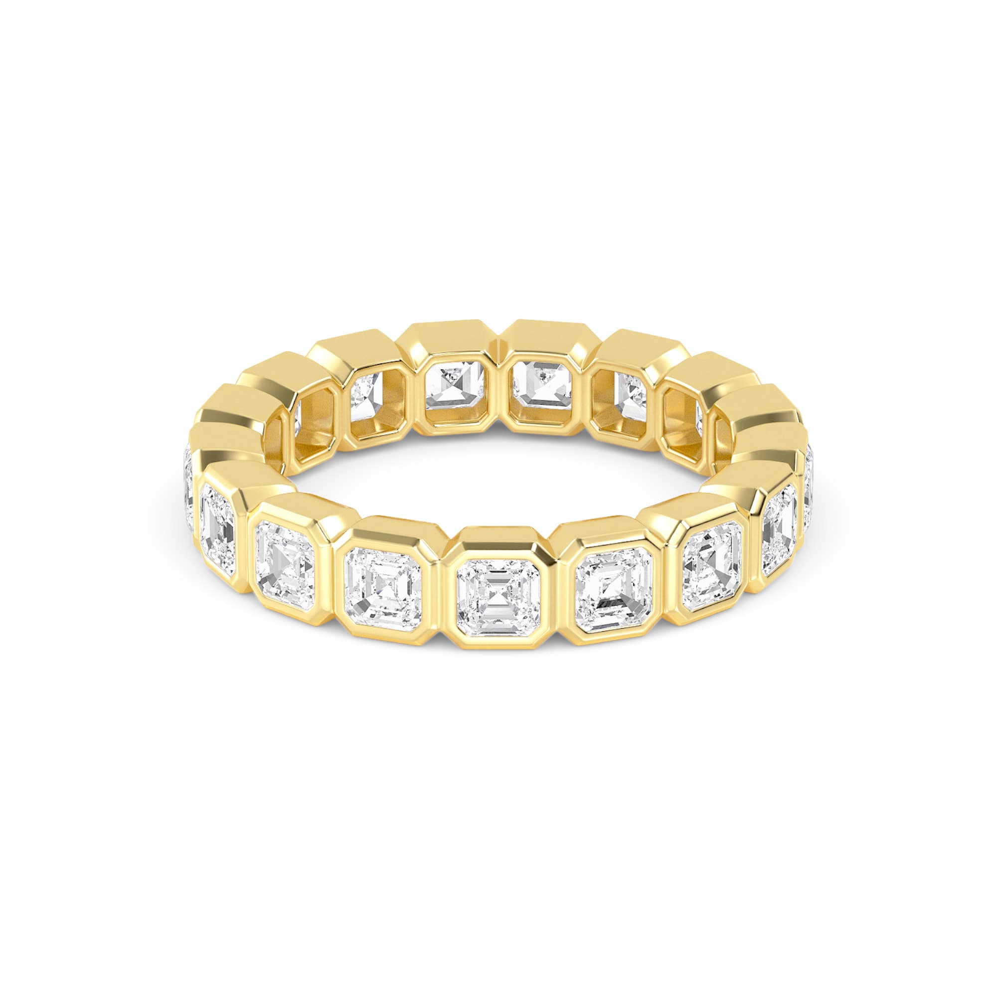 14K Yellow Gold Lab Grown Diamond Wedding Bands 3.84 ctw SJR60534ASS-3.83CT