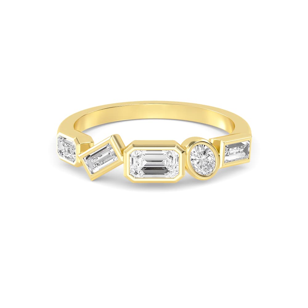 14K Yellow Gold Lab Grown Diamond Rings SJR60639MS-0.75CT