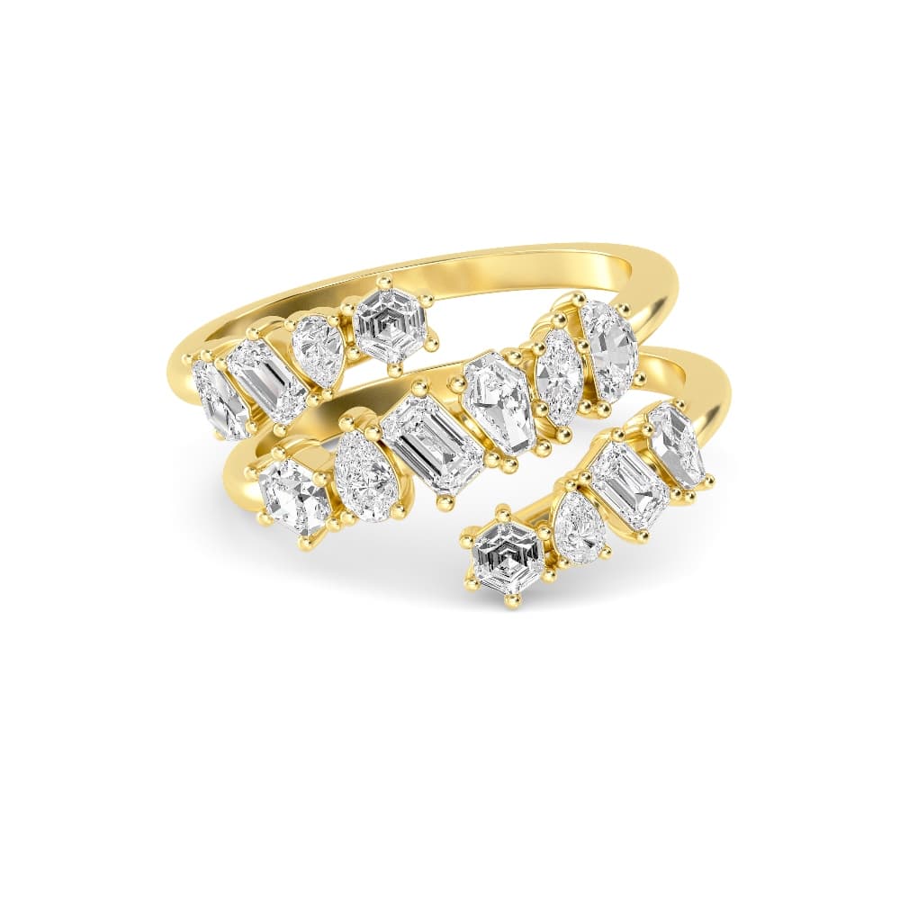 14K Yellow Gold Lab Grown Diamond Rings SJR60681MS-1.38CT