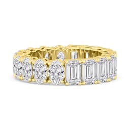 14K Yellow Gold Lab Grown Diamond WEDDING BANDS 7.65 ctw SJR60841EMOV-7.68CT