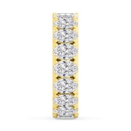 14K Yellow Gold Lab Grown Diamond WEDDING BANDS 7.65 ctw SJR60841EMOV-7.68CT