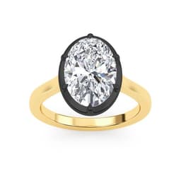 14K Yellow Gold Lab Grown Diamond Engagement  4.00 ctw SJR60968OV-4.00CT
