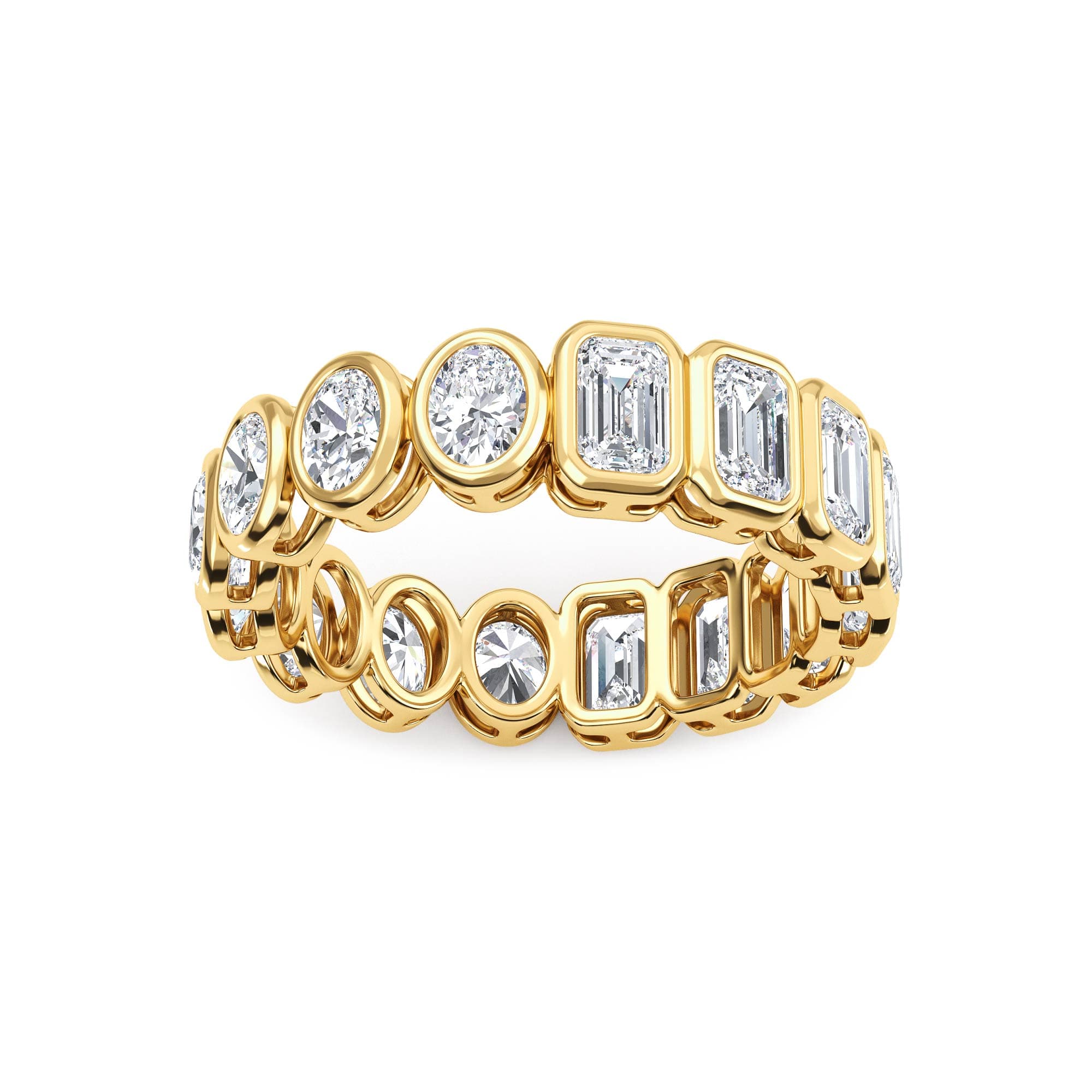 14K Yellow Gold Lab Grown Diamond Wedding Rings 2.99 ctw SJR61038-2.88CTB