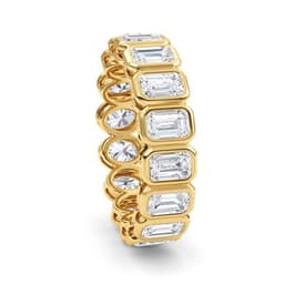 14K Yellow Gold Lab Grown Diamond Wedding Rings 2.99 ctw SJR61038-2.88CTB